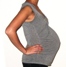 8 months pregnant belly
