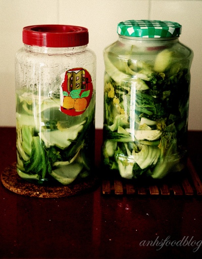 Vietnamese preserved mustard cabbage (dua muoi)