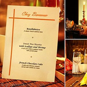 Come Dine With Me Dubai - Menu
