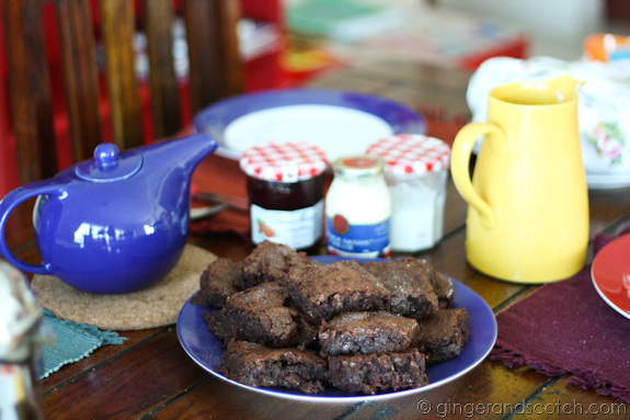 brownies and tea brownies and tea