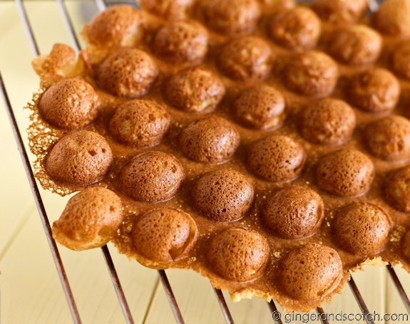 Hong Kong Egg Waffles aka Hong Kong Egg Puffs or Hong Kong Eggettes