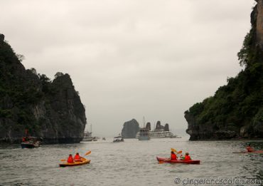 Kayaking in Halong Bay