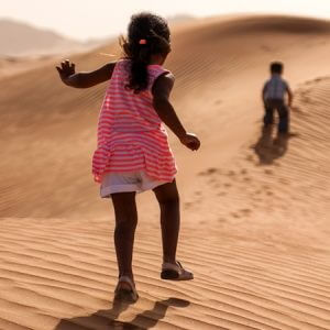 Camping Somewhere in the Dubai Desert