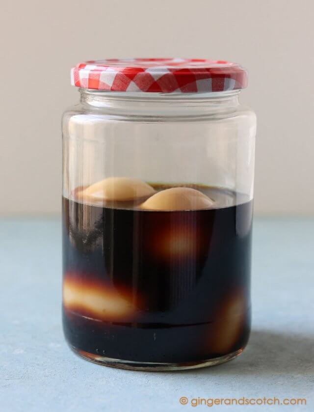 Marinating Ramen Eggs